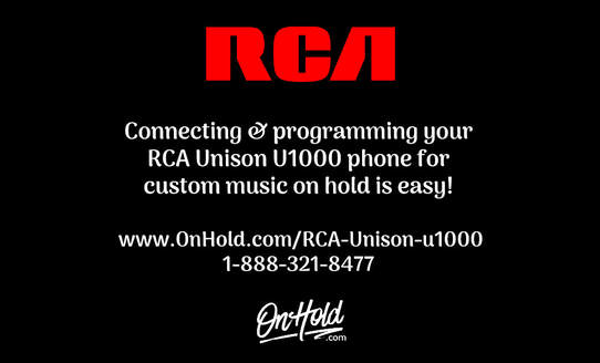 Connecting and programming your RCA Unison U1000 phone for custom music on hold is easy! 