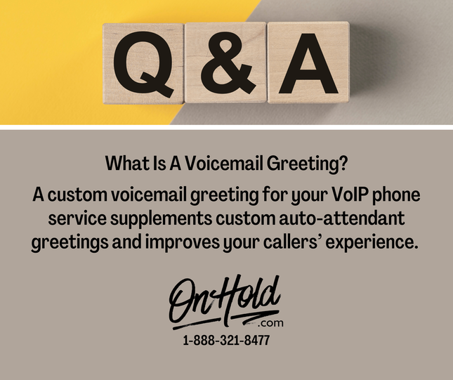 A custom voicemail greeting for your VoIP phone service supplements custom auto-attendant greetings and improves your callers’ experience. 