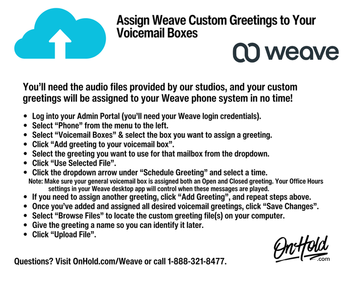 Assign Custom Greetings to Your Weave Voicemail Boxes