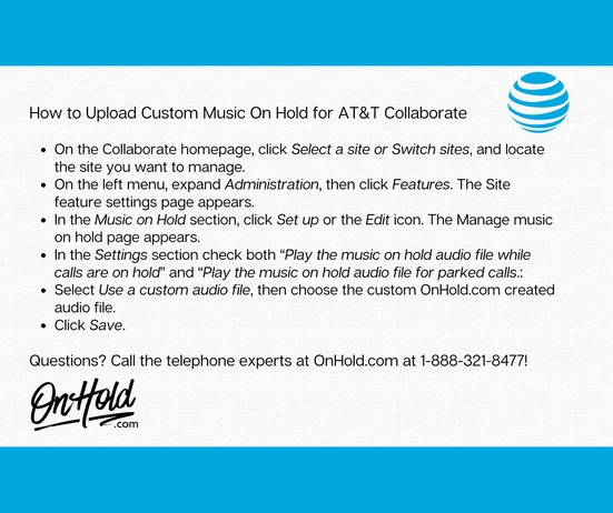 AT&T Collaborate Upload Custom Music On Hold