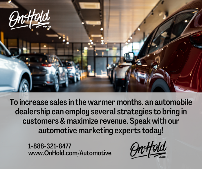 To increase sales in the warmer months, an automobile dealership can employ several strategies to bring in customers and maximize revenue. Speak with our automotive marketing experts today!