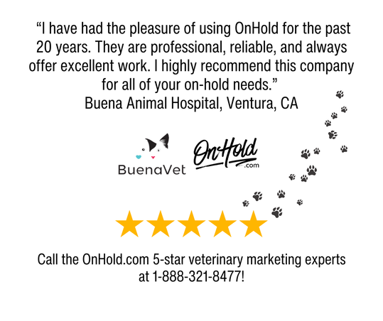 Easily and economically increase veterinary revenue with custom music on hold messaging.