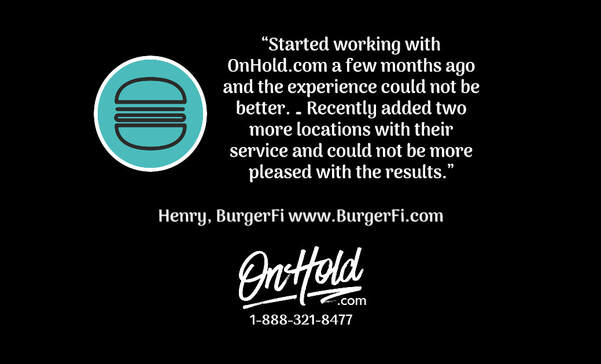 BurgerFi Google Review OnHold.com