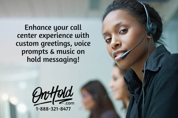 Enhance your call center experience with custom greetings, voice prompts & music on hold messaging!