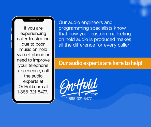 Cell Phone Music On Hold Marketing Audio Quality
