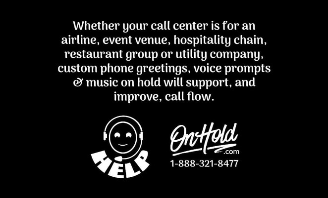Improve your call center experience with custom greetings, voice prompts & music on hold marketing!