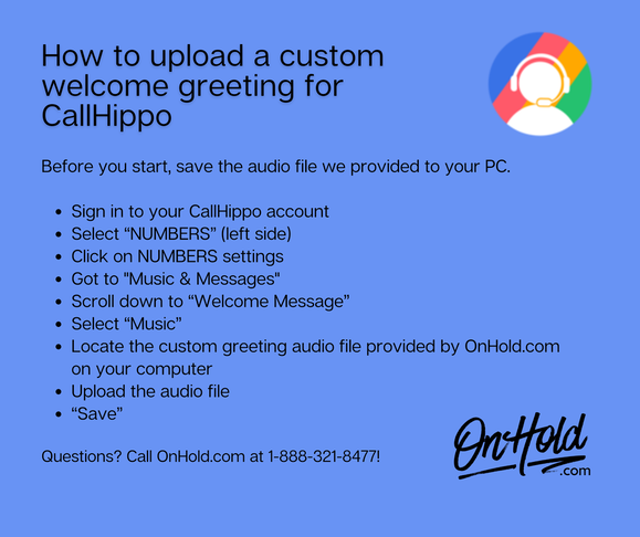 How to upload a custom welcome greeting for CallHippo