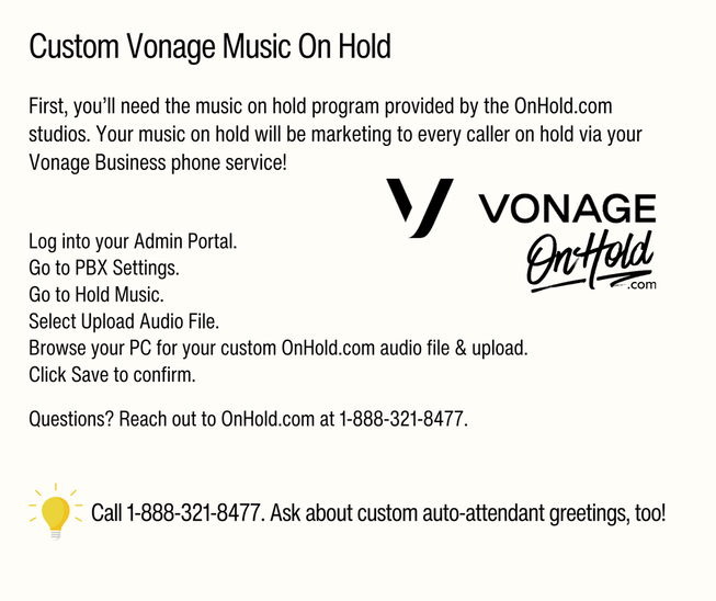 How to Have Custom Music On Hold for Vonage