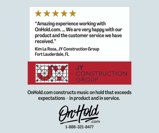 OnHold.com constructs music on hold that exceeds expectations – in product and in service.