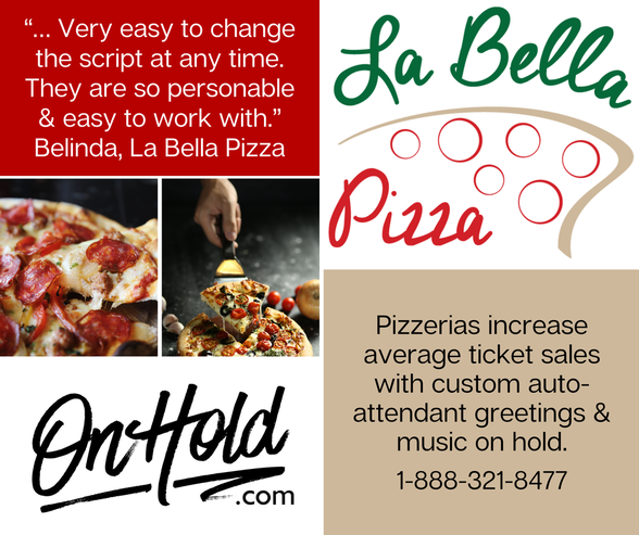 Increase your caller’s appetite with custom pizzeria marketing on hold!