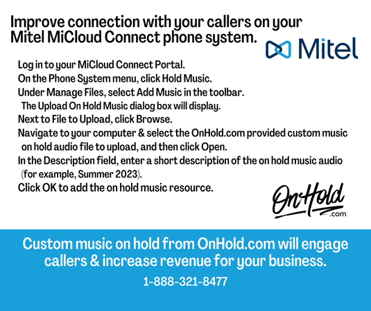 Improved Mitel MiCloud Connect Music On Hold