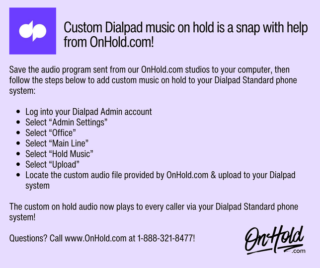Dialpad Custom Audio