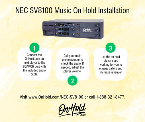 Custom Music On Hold for NEC SV8100