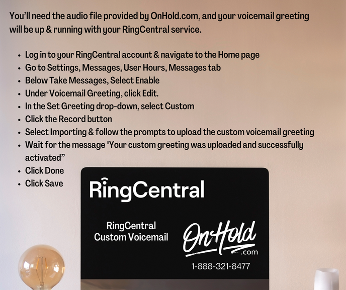 Custom RingCentral Audio from OnHold.com