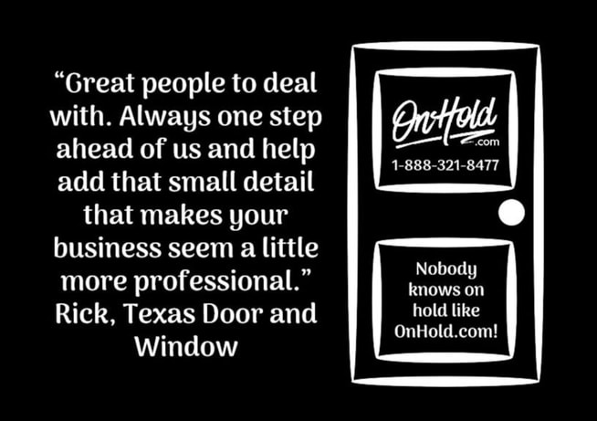 Texas Door and Window Review of OnHold.com