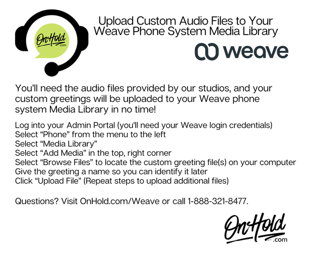 Upload Custom Audio Files to Your Weave Phone System Media Library