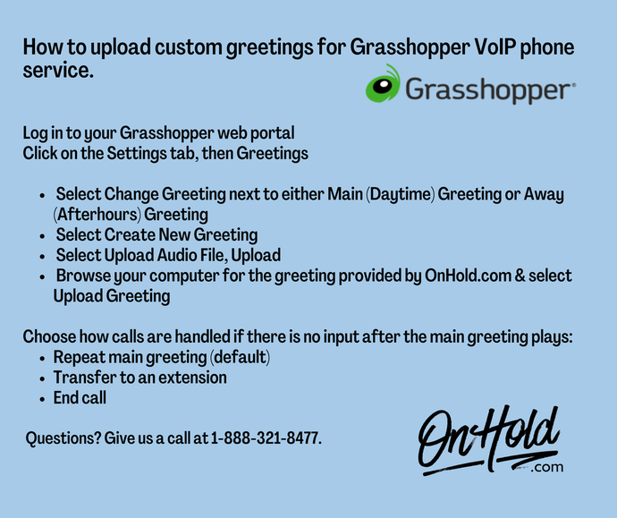 Add Custom Auto-Attendant Greetings for Grasshopper Phone Service