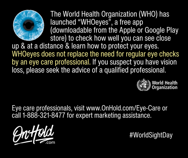 The World Health Organization WHOEyes App Launched for World Sight Day
