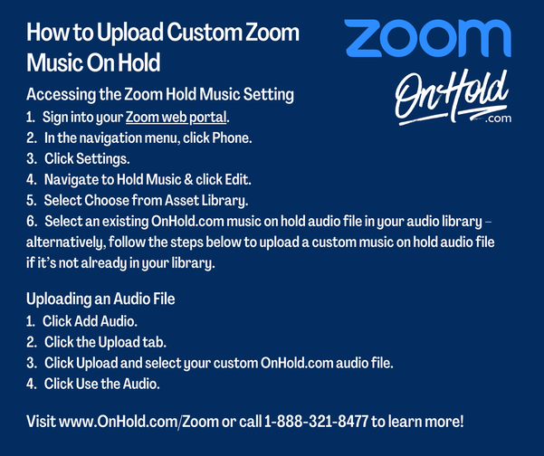 How to Upload Custom Zoom Music On Hold Marketing